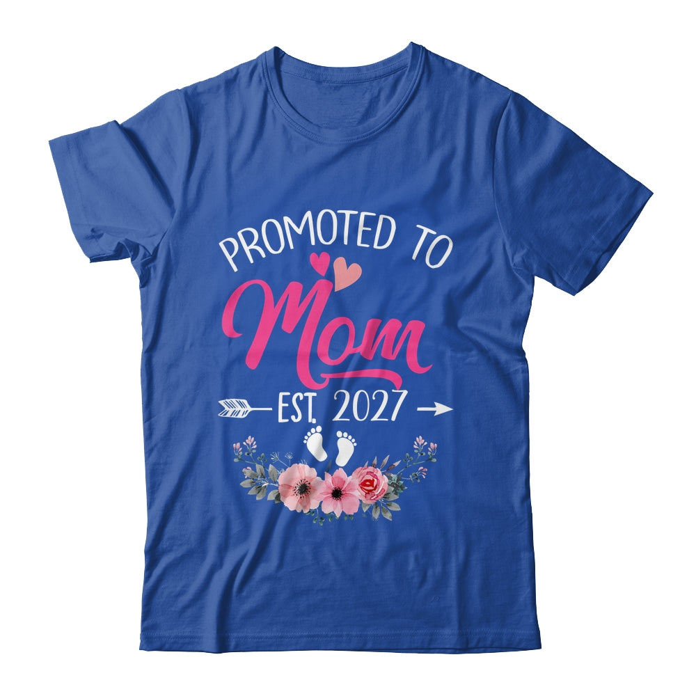 Promoted To Mom Est 2027 Mothers Day First Time Shirt & Tank Top | teecentury