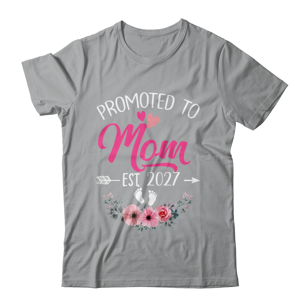 Promoted To Mom Est 2027 Mothers Day First Time Shirt & Tank Top | teecentury