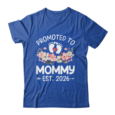 Promoted To Mommy 2026 First Time Floral New Mom Shirt & Hoodie | teecentury