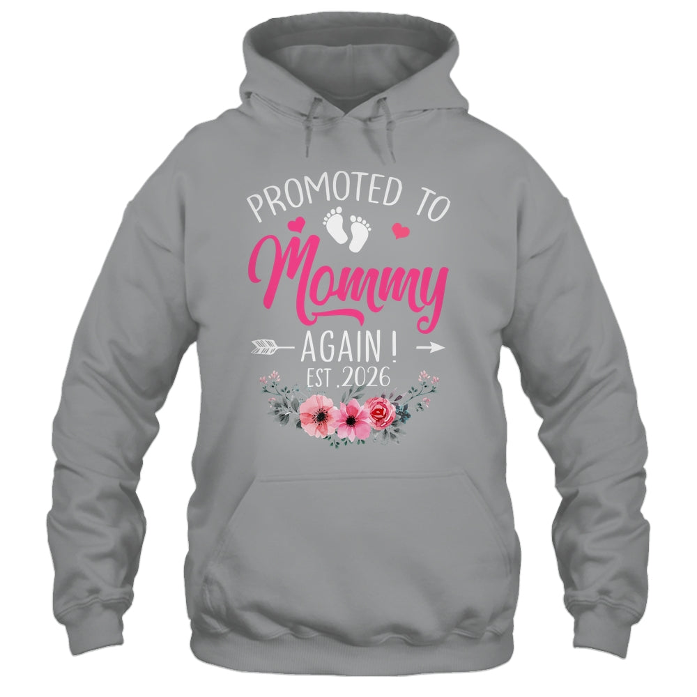 Promoted To Mommy Again Est 2026 Mothers Day Shirt & Tank Top | teecentury