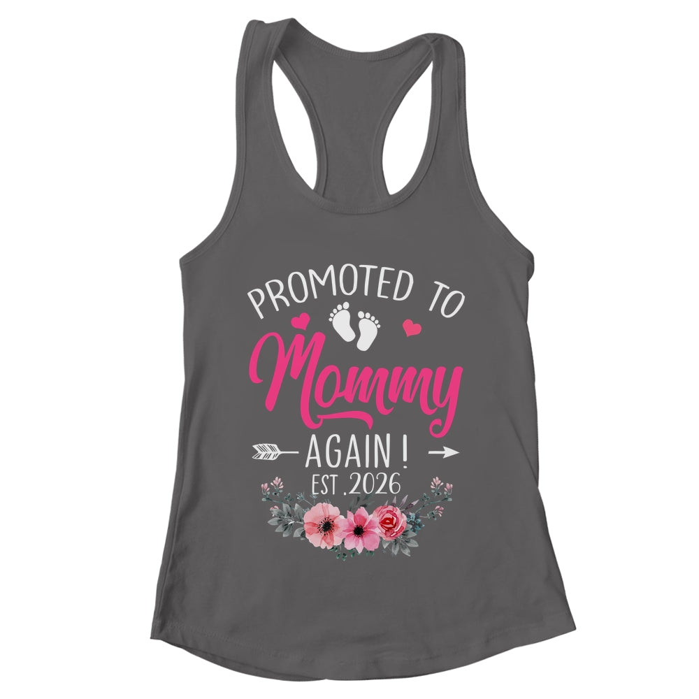 Promoted To Mommy Again Est 2026 Mothers Day Shirt & Tank Top | teecentury