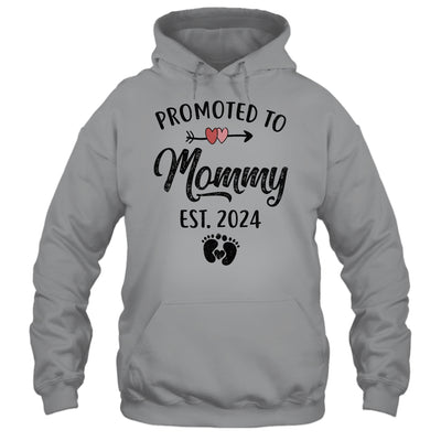 Promoted To Mommy Est 2024 First Time Mothers Day Shirt & Tank Top | teecentury