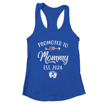 Promoted To Mommy Est 2024 Funny First Time Mothers Day Shirt & Tank Top | teecentury