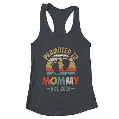 Promoted To Mommy Est 2024 Mothers Day Vintage Shirt & Tank Top | teecentury