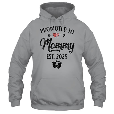 Promoted To Mommy Est 2025 First Time Mothers Day Shirt & Tank Top | teecentury