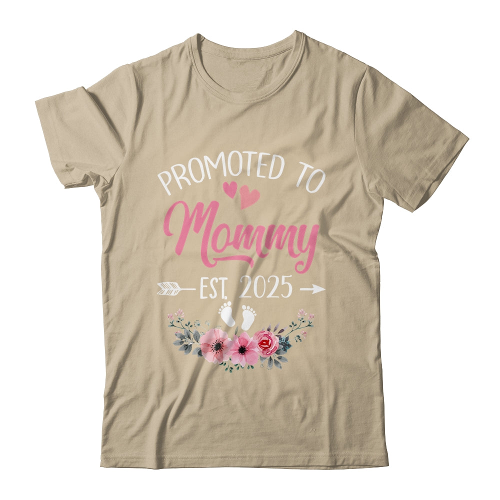 Promoted To Mommy Est 2025 Mothers Day First Time Shirt & Tank Top | teecentury