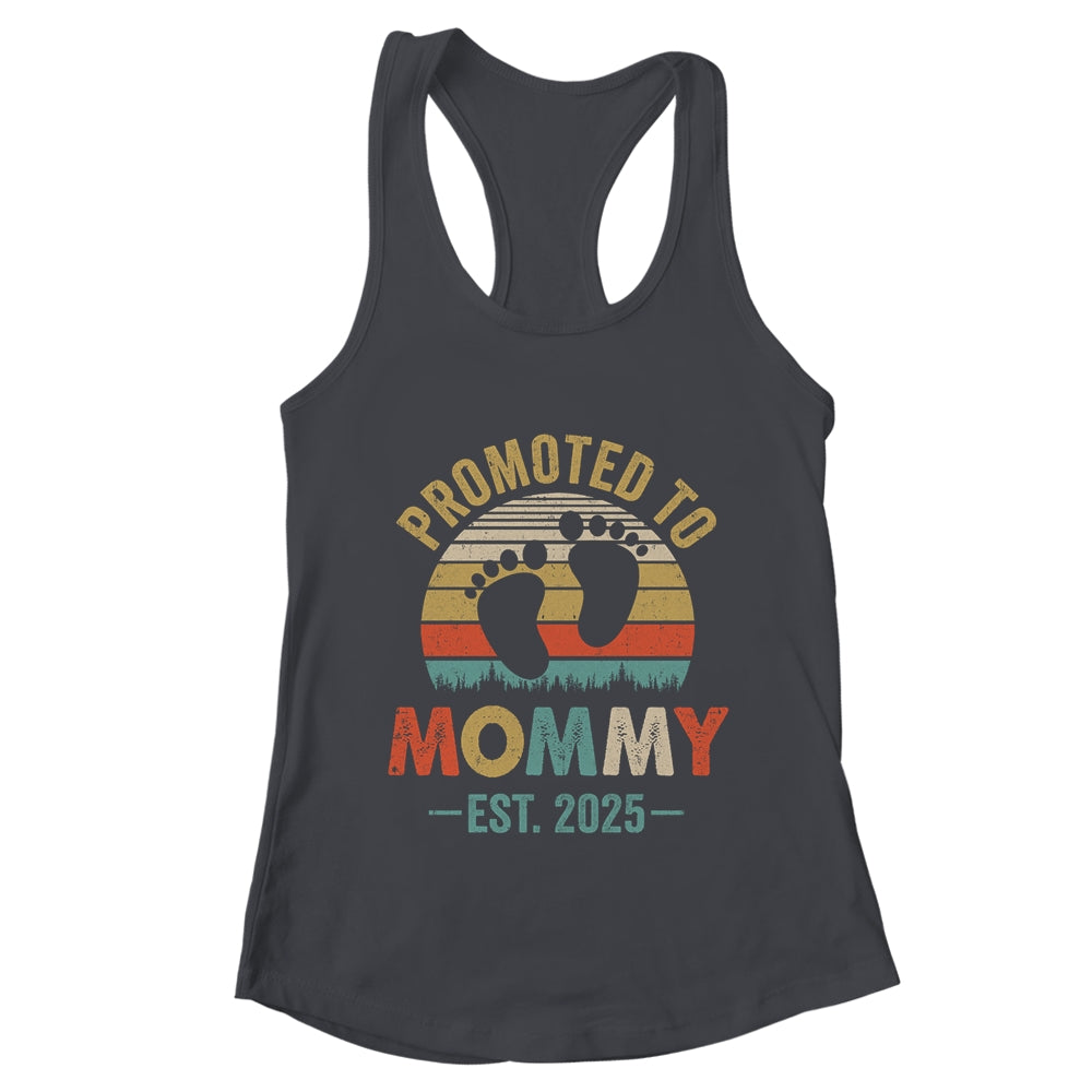Promoted To Mommy Est 2025 Mothers Day Vintage Shirt & Tank Top | teecentury