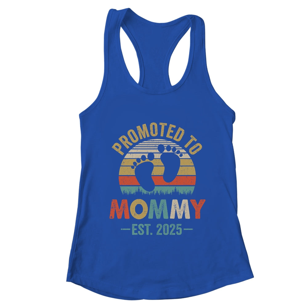 Promoted To Mommy Est 2025 Mothers Day Vintage Shirt & Tank Top | teecentury