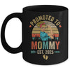 Promoted To Mommy Est 2025 Retro First Time Mommy Mug | teecentury
