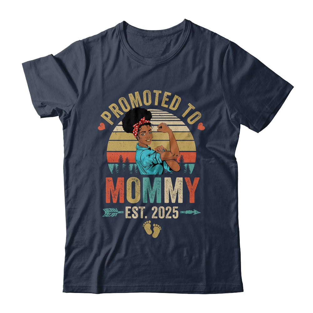 Promoted To Mommy Est 2025 Vintage First Time Mommy Shirt & Tank Top | teecentury