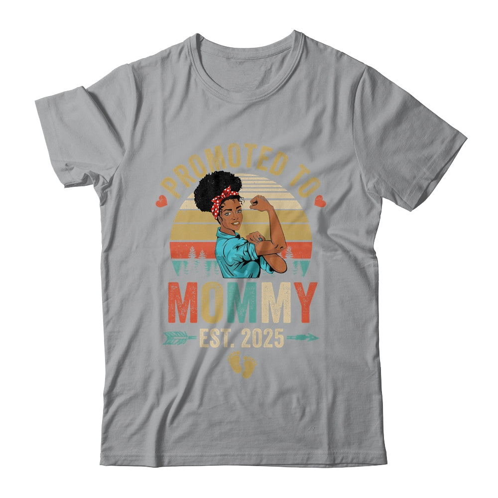 Promoted To Mommy Est 2025 Vintage First Time Mommy Shirt & Tank Top | teecentury
