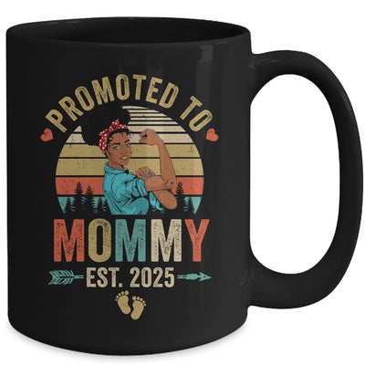 Promoted To Mommy Est 2025 Vintage First Time Mommy Mug | teecentury