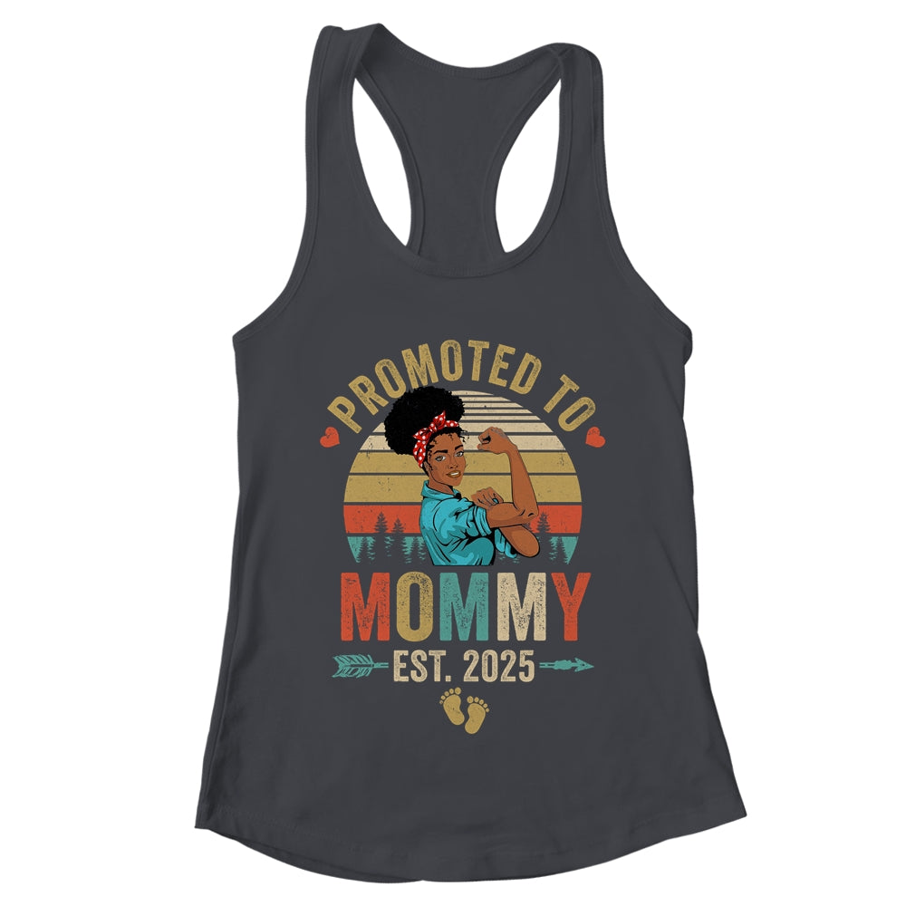 Promoted To Mommy Est 2025 Vintage First Time Mommy Shirt & Tank Top | teecentury