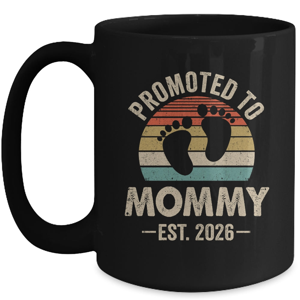 Promoted To Mommy Est 2026 Mothers Day Vintage Mug | teecentury