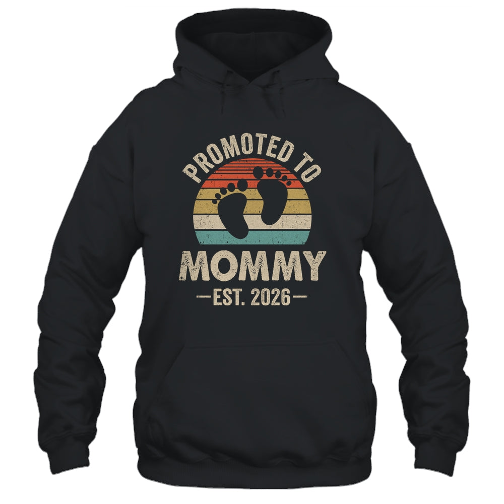 Promoted To Mommy Est 2026 Mothers Day Vintage Shirt & Hoodie | teecentury
