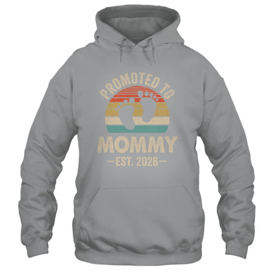 Promoted To Mommy Est 2026 Mothers Day Vintage Shirt & Hoodie | teecentury