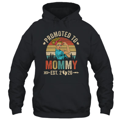 Promoted To Mommy Est 2026 Retro First Time Mommy Shirt & Tank Top | teecentury