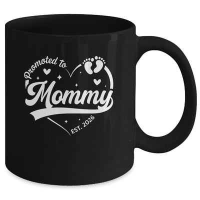 Promoted To Mommy Est 2026 Soon To Be New Grandmom Heart Mug | teecentury