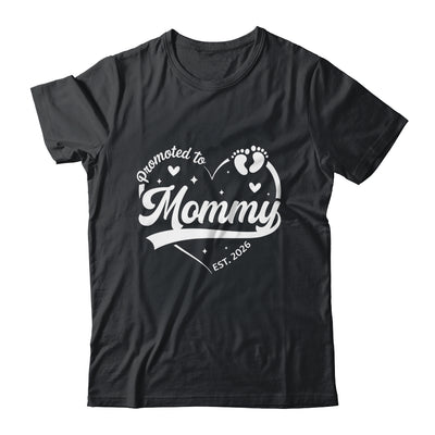 Promoted To Mommy Est 2026 Soon To Be New Grandmom Heart Shirt & Tank Top | teecentury