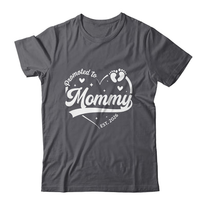 Promoted To Mommy Est 2026 Soon To Be New Grandmom Heart Shirt & Tank Top | teecentury