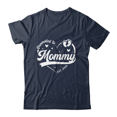 Promoted To Mommy Est 2026 Soon To Be New Grandmom Heart Shirt & Tank Top | teecentury