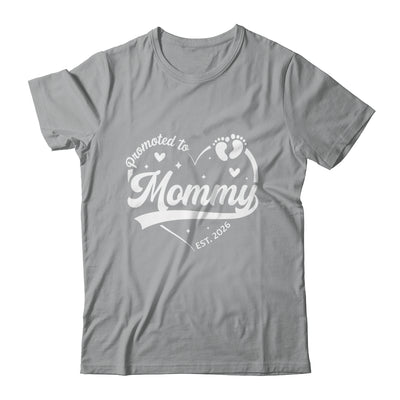 Promoted To Mommy Est 2026 Soon To Be New Grandmom Heart Shirt & Tank Top | teecentury