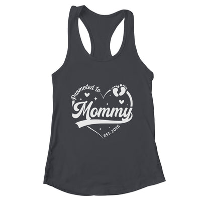 Promoted To Mommy Est 2026 Soon To Be New Grandmom Heart Shirt & Tank Top | teecentury