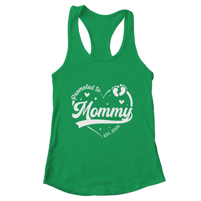 Promoted To Mommy Est 2026 Soon To Be New Grandmom Heart Shirt & Tank Top | teecentury