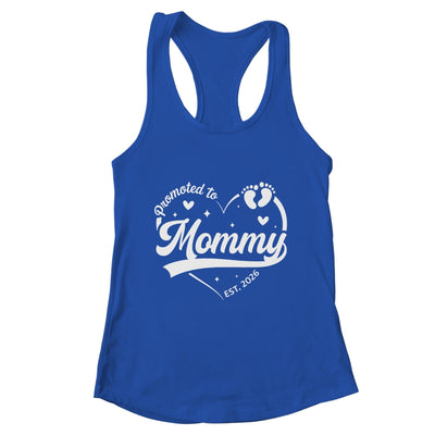 Promoted To Mommy Est 2026 Soon To Be New Grandmom Heart Shirt & Tank Top | teecentury