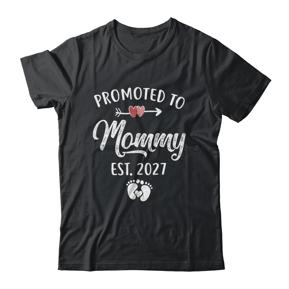 Promoted To Mommy Est 2027 Funny First Time Mothers Day Shirt & Hoodie | teecentury