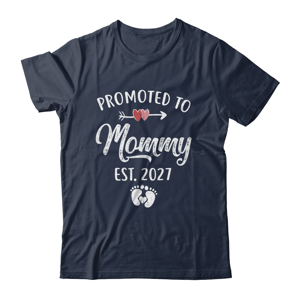 Promoted To Mommy Est 2027 Funny First Time Mothers Day Shirt & Hoodie | teecentury