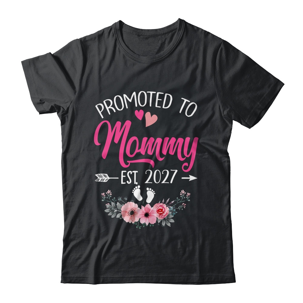 Promoted To Mommy Est 2027 Mothers Day First Time Shirt & Tank Top | teecentury