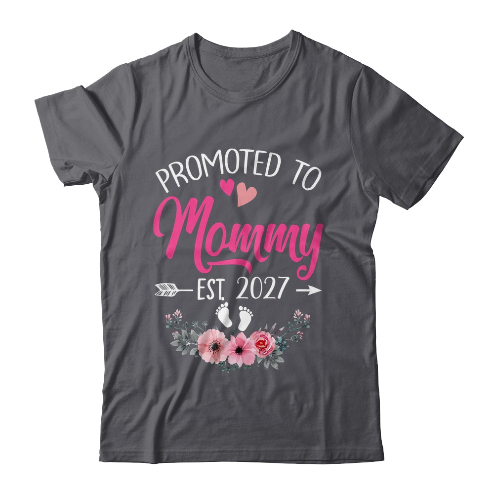 Promoted To Mommy Est 2027 Mothers Day First Time Shirt & Tank Top | teecentury
