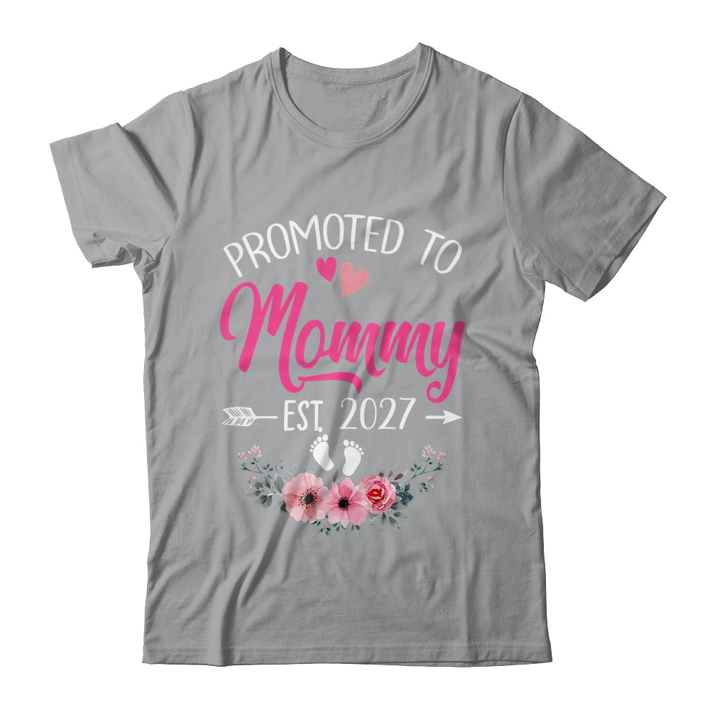 Promoted To Mommy Est 2027 Mothers Day First Time Shirt & Tank Top | teecentury