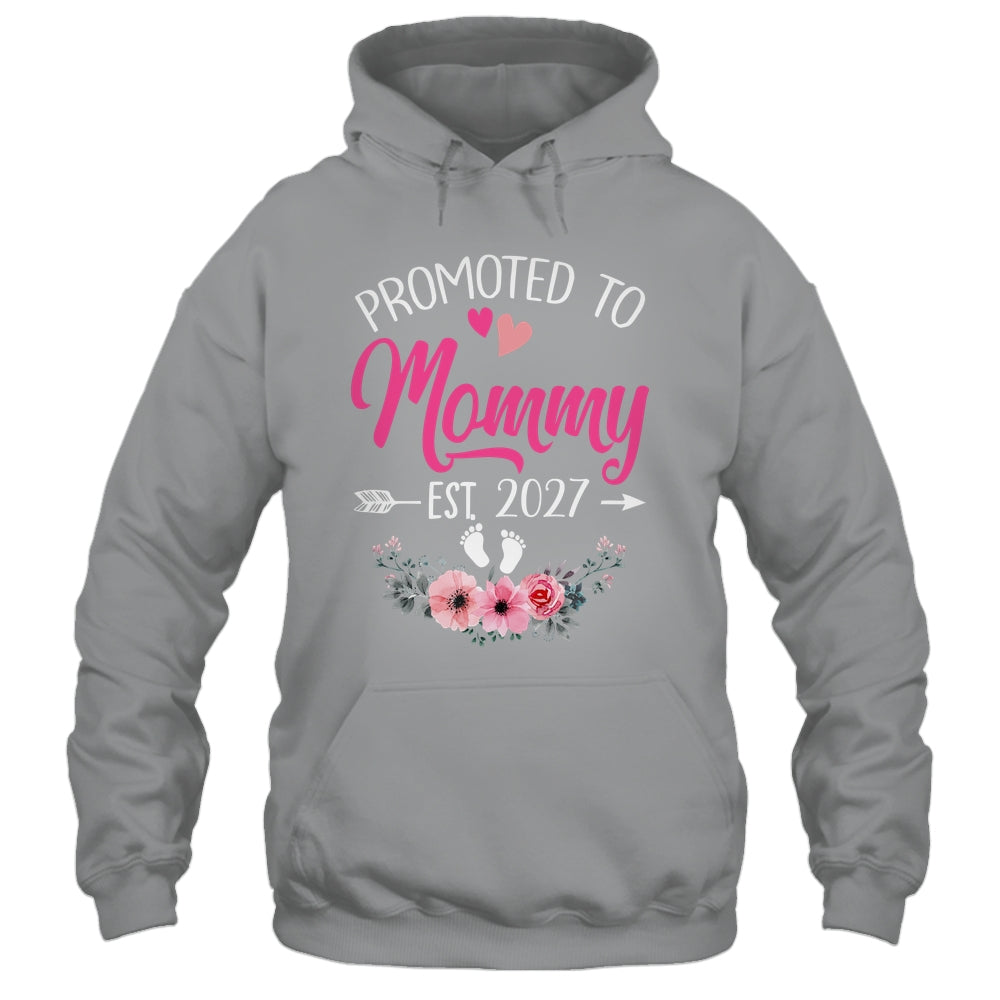 Promoted To Mommy Est 2027 Mothers Day First Time Shirt & Tank Top | teecentury