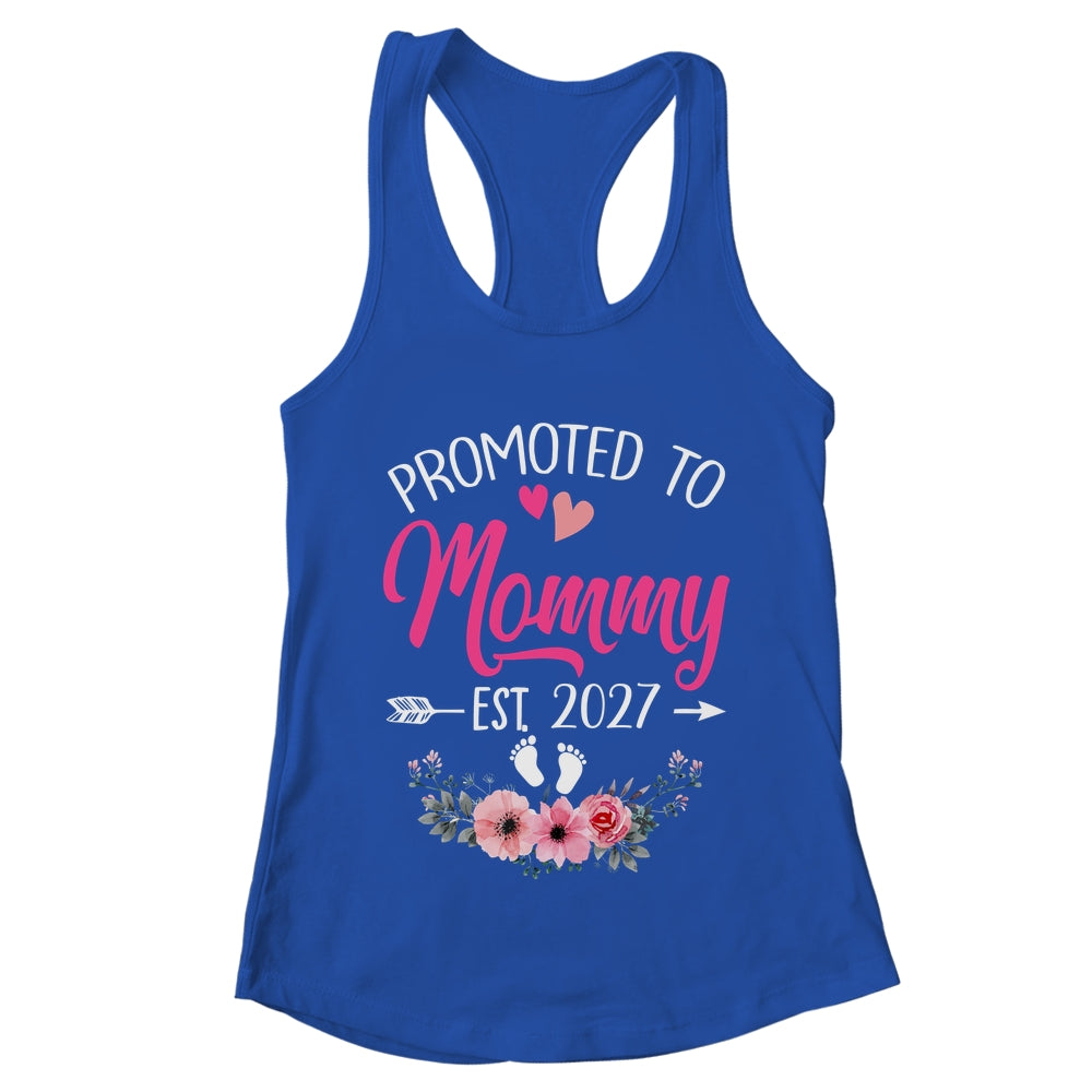 Promoted To Mommy Est 2027 Mothers Day First Time Shirt & Tank Top | teecentury