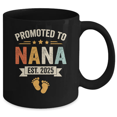 Promoted To Nana 2025 Retro Soon To Be Nana Est 2025 Mug | teecentury