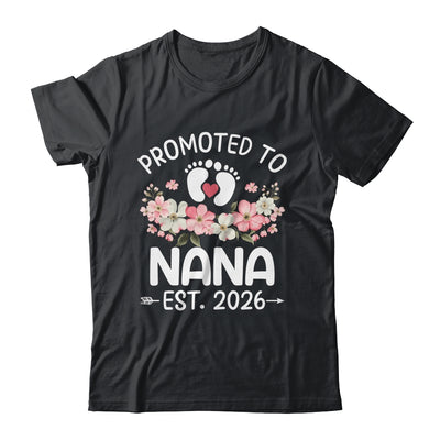 Promoted To Nana 2026 First Time Floral New Nana Shirt & Hoodie | teecentury