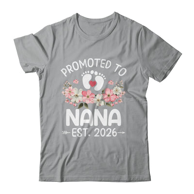 Promoted To Nana 2026 First Time Floral New Nana Shirt & Hoodie | teecentury