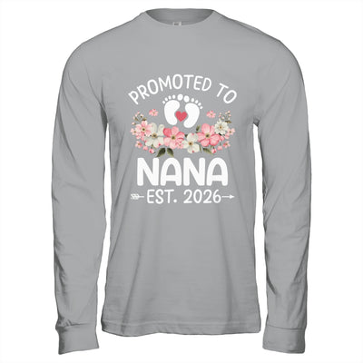 Promoted To Nana 2026 First Time Floral New Nana Shirt & Hoodie | teecentury