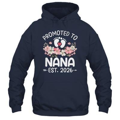 Promoted To Nana 2026 First Time Floral New Nana Shirt & Hoodie | teecentury