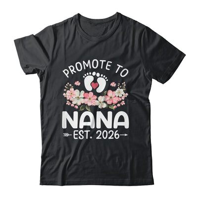 Promoted To Nana 2026 First Time Floral New Nana Shirt & Hoodie | teecentury