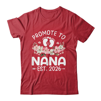 Promoted To Nana 2026 First Time Floral New Nana Shirt & Hoodie | teecentury