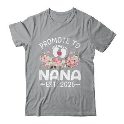Promoted To Nana 2026 First Time Floral New Nana Shirt & Hoodie | teecentury
