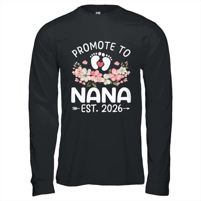 Promoted To Nana 2026 First Time Floral New Nana Shirt & Hoodie | teecentury