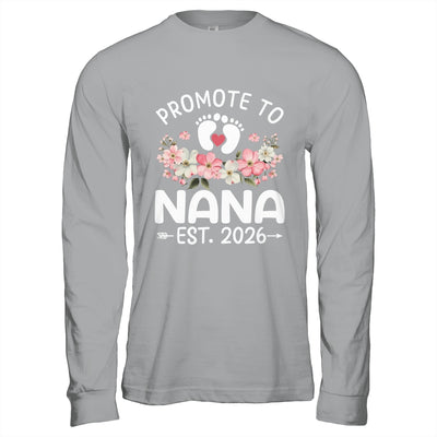Promoted To Nana 2026 First Time Floral New Nana Shirt & Hoodie | teecentury