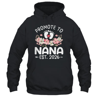 Promoted To Nana 2026 First Time Floral New Nana Shirt & Hoodie | teecentury