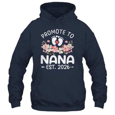 Promoted To Nana 2026 First Time Floral New Nana Shirt & Hoodie | teecentury