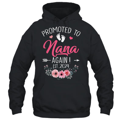 Promoted To Nana Again Est 2024 Mothers Day Shirt & Tank Top | teecentury