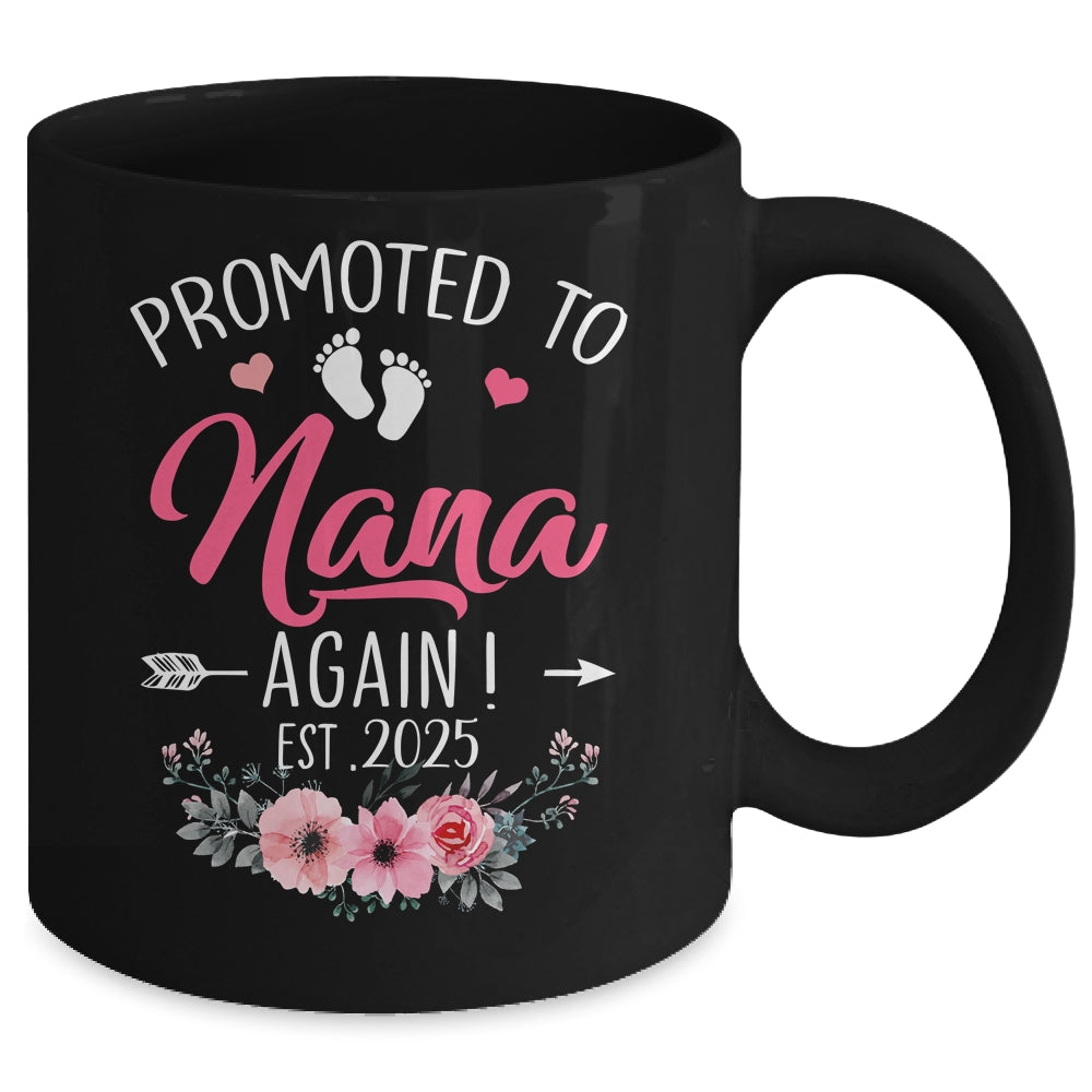 Promoted To Nana Again Est 2025 Mothers Day Mug | teecentury